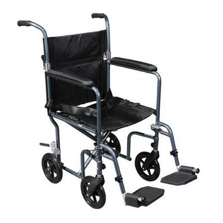 REFUAH Flyweight Lightweight Transport Wheelchair with Removable Wheels RE63196